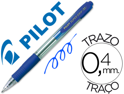 Bolígrafo Pilot Super Grip tinta azul